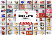 78 BOOK COVER MOCKUPS BUNDLE, a Books & Magazine Mockup by Xtrahive (Thumbnail 1 of 7)