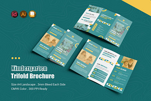 Kindergarten Kid Trifold Brochure, a Brochure Template by Esensifiksi.studio