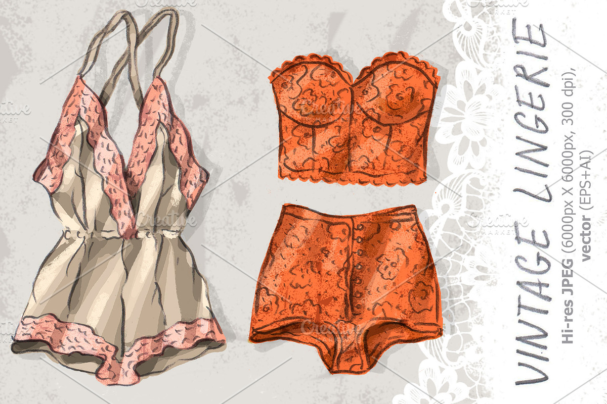 Vintage lingerie (part 5), a Graphic by Melniklenart (Photo 1 of 2)