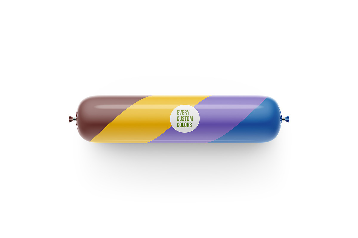 Large Sausage Chub Mockup, a Product Mockup by easymock (Photo 4 of 6)