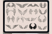 Angel Wings brush stamp PROCREATE, a Brush Add-On by TaKong Magics (Thumbnail 2 of 4)