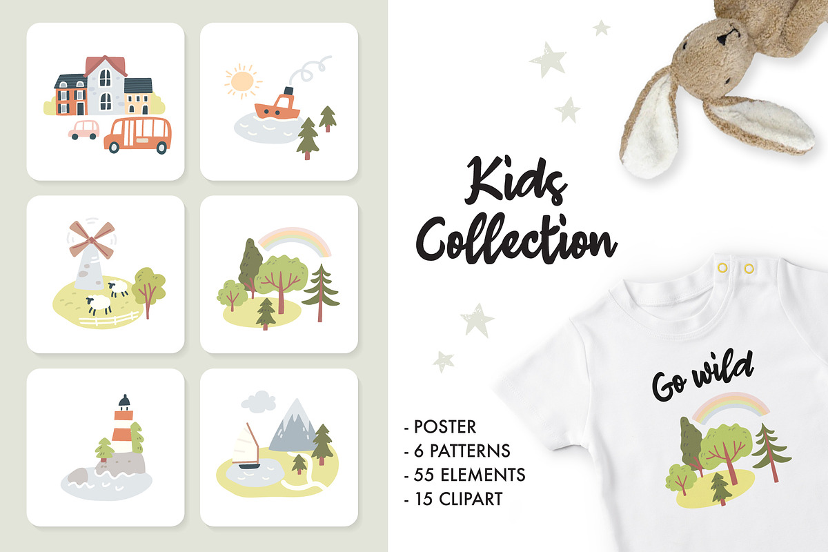 Little Town collection, a Transportation Illustration by OlgaBoncheva (Photo 3 of 10)