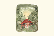 MUSHROOMCORE watercolor forest, a Seasonal Illustration by LiChu Art (Thumbnail 16 of 17)