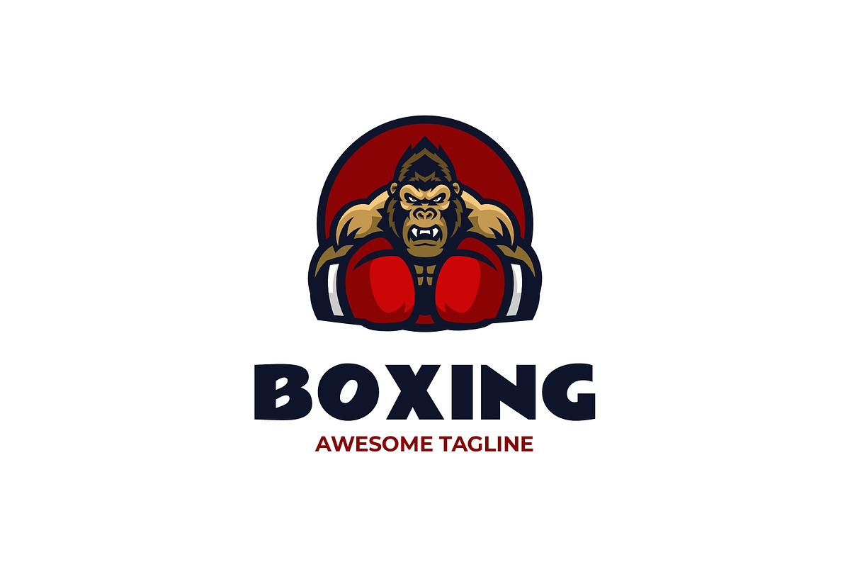 Boxing Gorilla Mascot Logo Design, a Branding & Logo Template by Artnivora.Std
