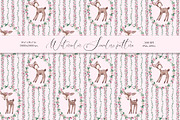 Cute Deers Card and Pattern, a Pattern Graphic by SirenaArt (Thumbnail 1 of 13)
