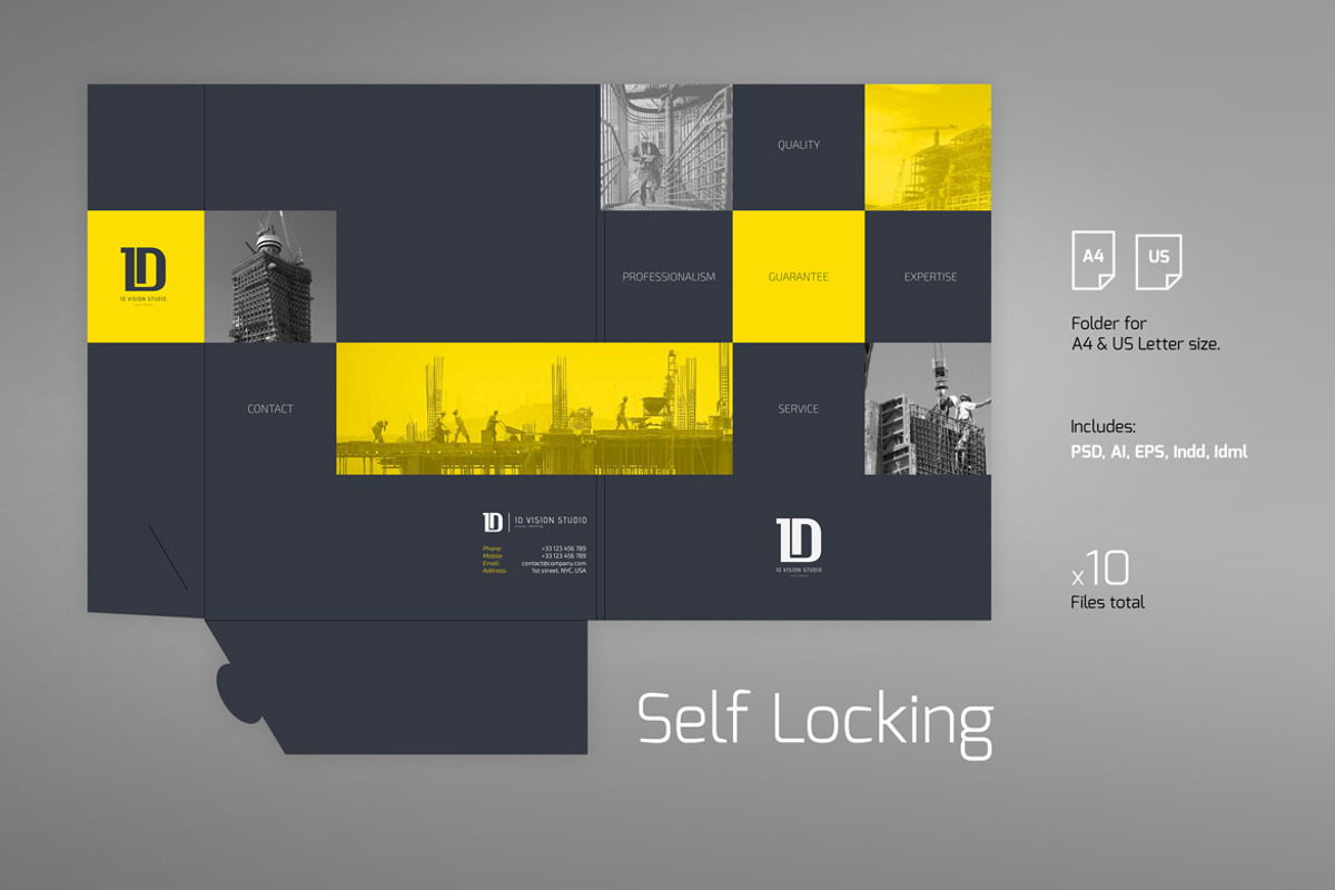 Presentation Folder Template 002, a Stationery Template by ID Vision Studio (Photo 3 of 4)