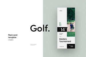 Golf Tournament Rack Card Template