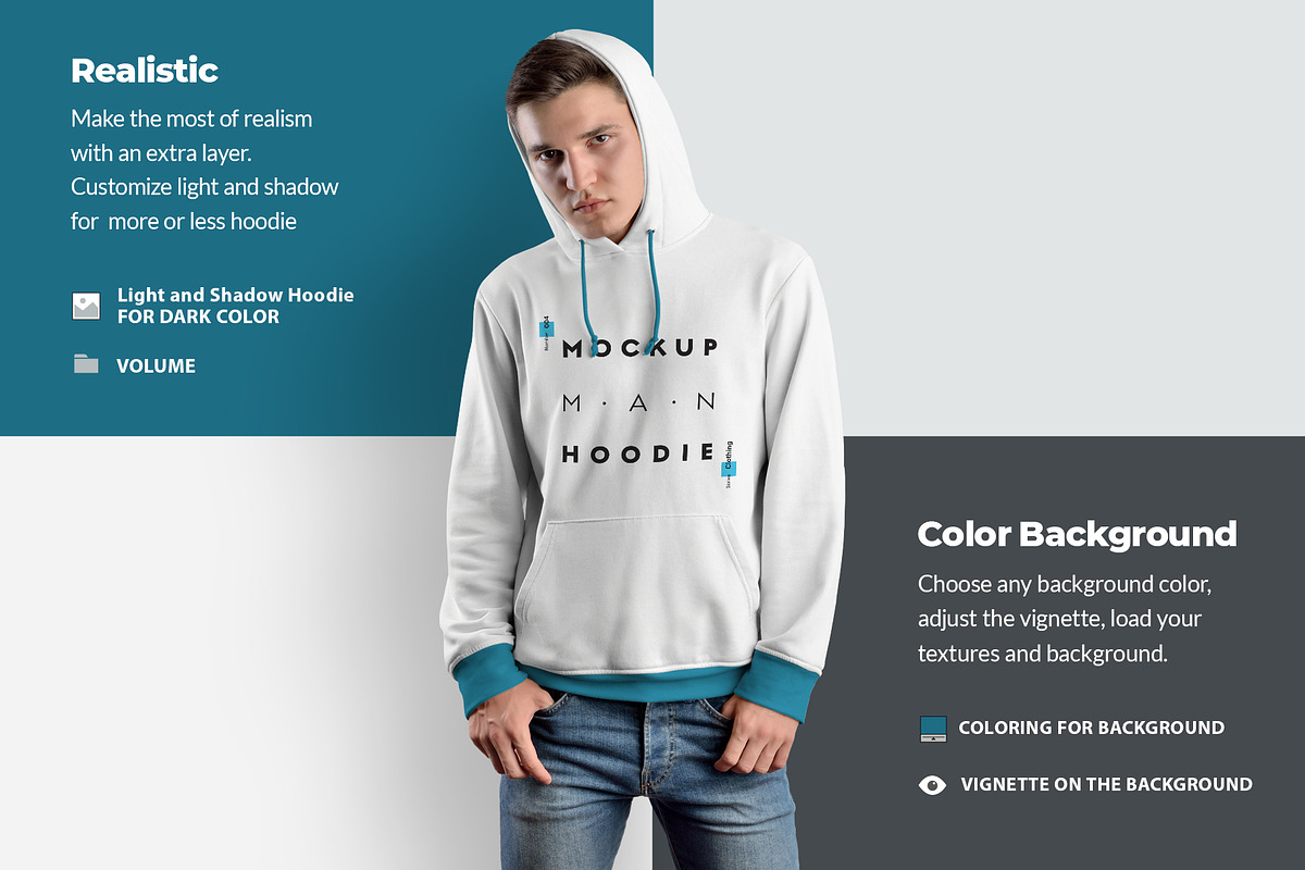 8 Men Hoodie Mockups, a Hoody Mockup by Grow Design Craft Studio (Photo 6 of 7)