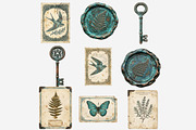 Patina Blue Vintage Ephemera PNG, a Seasonal Illustration by Tanya Kart (Thumbnail 10 of 15)