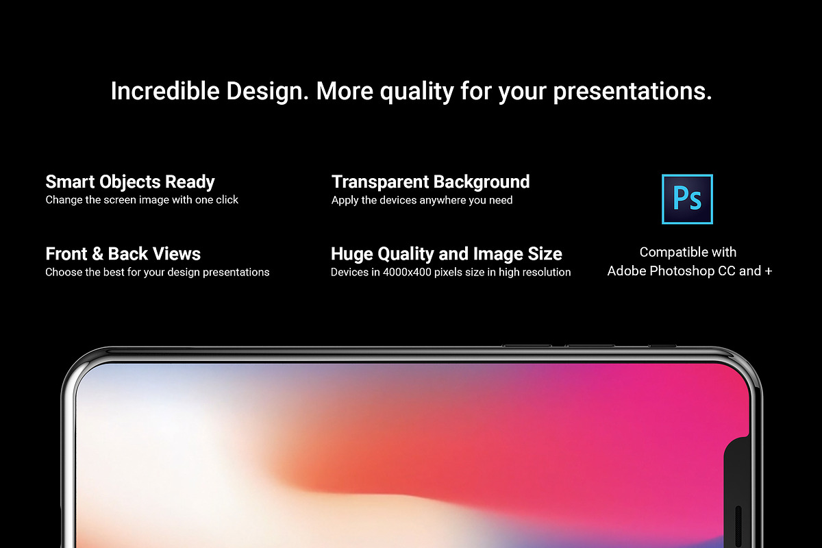 iPhone X Mockup with Hand Straight, an iPhone Mockup by Design Bits (Photo 3 of 7)