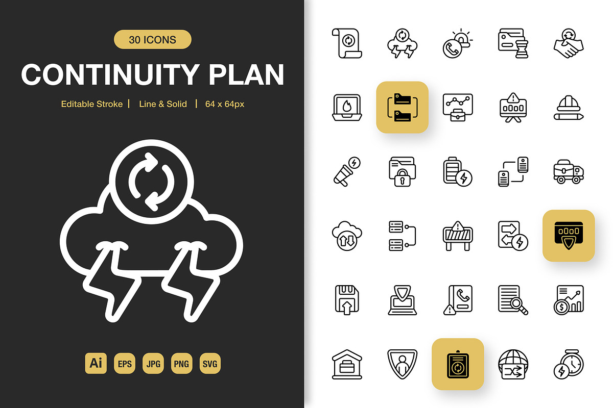 Continuity Plan Icons, an Icon by Spacepixel Creative (Photo 1 of 3)
