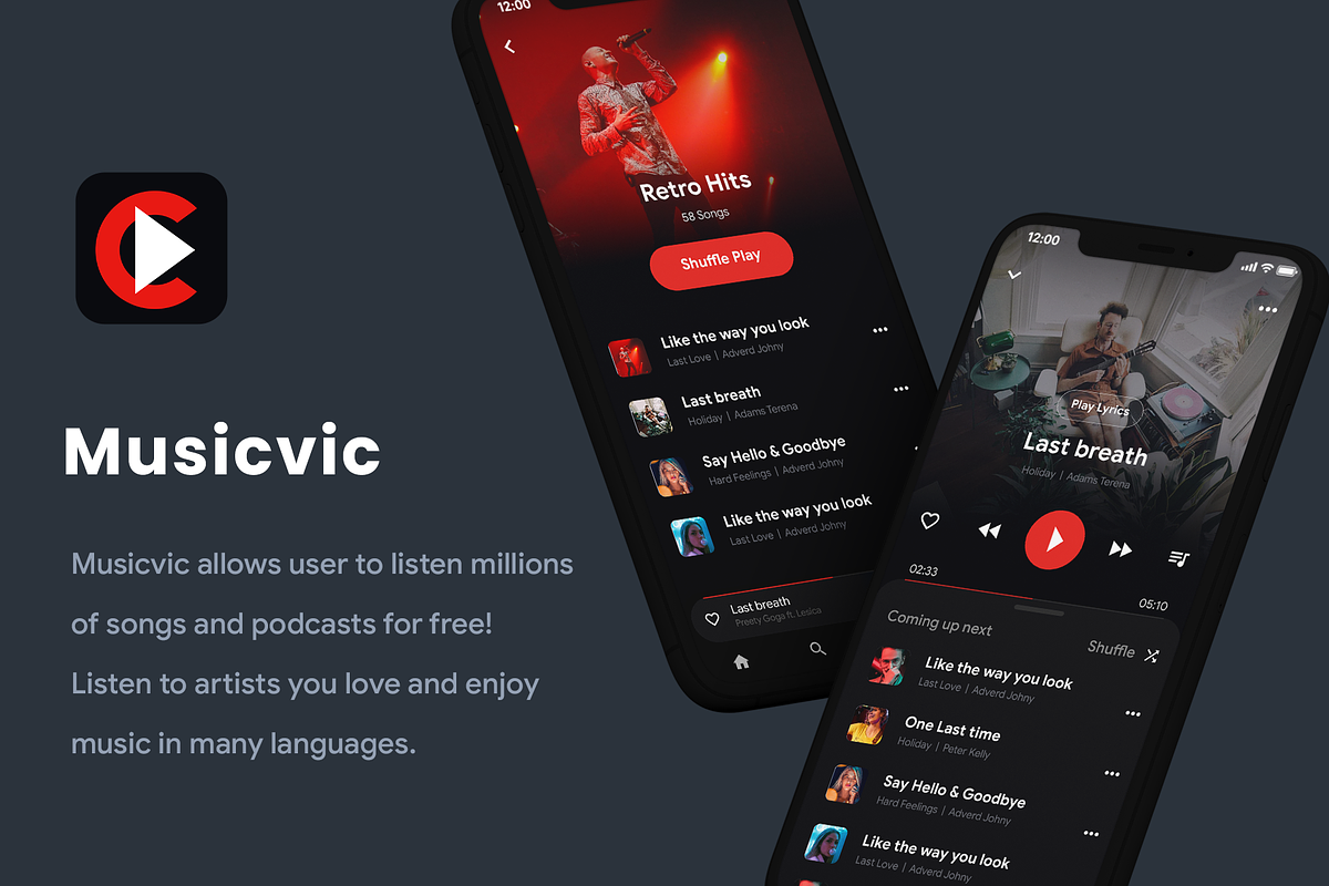 Online Music Streaming App, an UI Kit Template by Opus LabWorks (Photo 5 of 7)