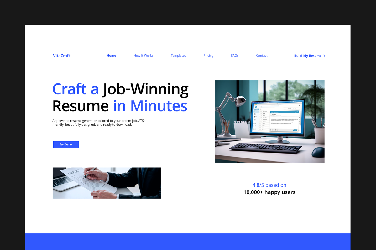 AI Resume Generator Landing Page preview 3