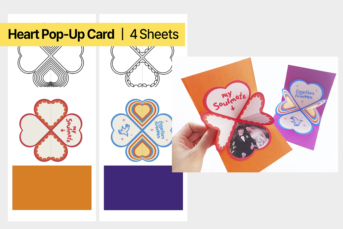 Mother's Day Heart Card Printable, an Education Illustration by DRAWINART (Photo 2 of 9)