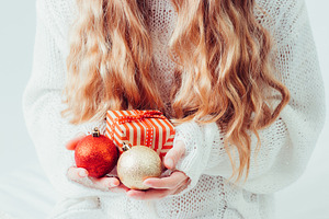 Christmas background featuring gift, christmas, and box