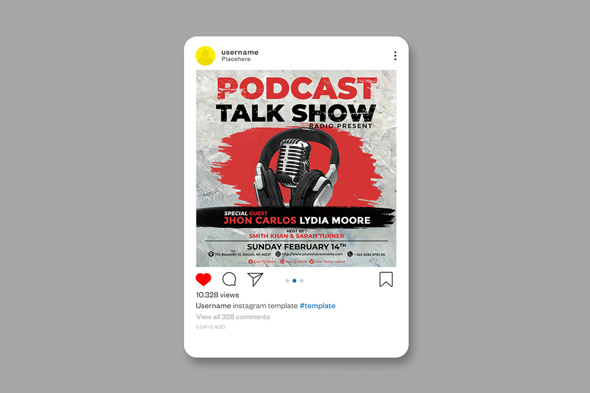 Podcast Flyer Template, a Flyer Template by imadeDesign (Photo 2 of 3)
