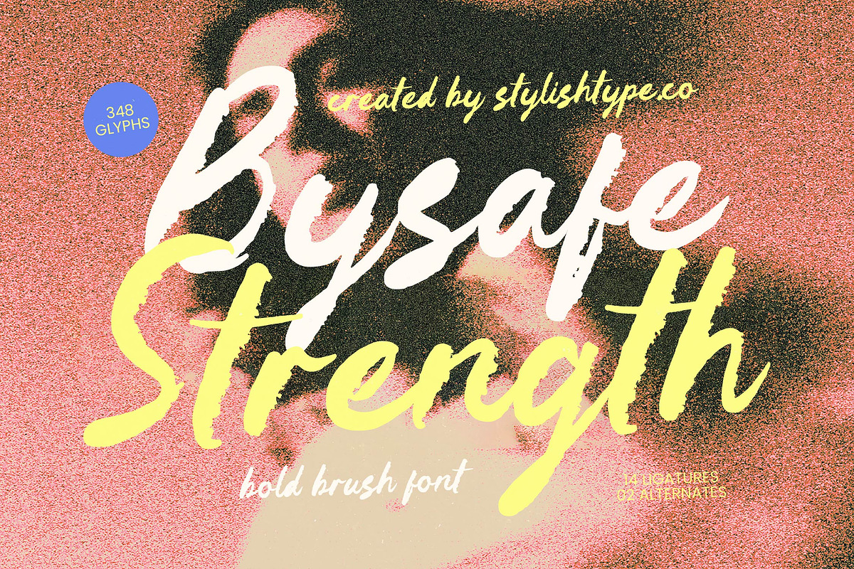 Bysafe Strength Bold Brush Font, a Script Font by stylishtype.co (Photo 1 of 10)