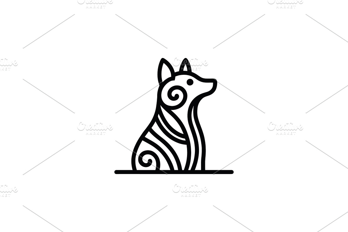 Dog silhouette abstract logo, a Branding & Logo Template by Vectorium Studio (Photo 2 of 2)