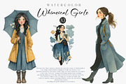 Whimsical Girls Clipart Set, an Illustration by CreationArt (Thumbnail 1 of 7)