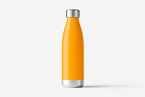 Modern orange insulated bottle, a Food & Drink Photo by MistyDay