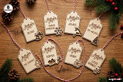 Christmas Gift Tag SVG Bundle, a Decorative Illustration by svgocean (Thumbnail 1 of 17)