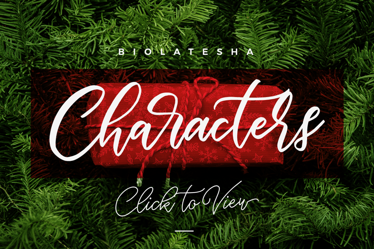 Biolatesha Calligraphy Font preview 6