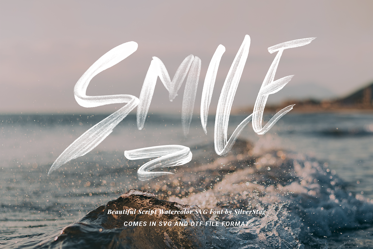Loving Rose SVG Watercolor Font, a Script Font by SilverStag Type Foundry (Photo 8 of 12)