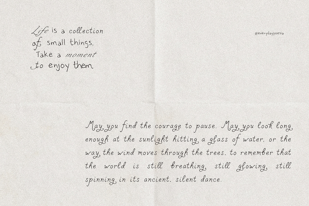 Simple Living - Handwritten Fonts, a Handwritten Font by AndrewPixelType (Photo 13 of 15)