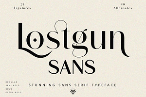 Lostgun Sans | Modern Typeface