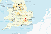 Map of the United Kingdom & Ireland, an Illustration by Vector Maps (Thumbnail 2 of 4)