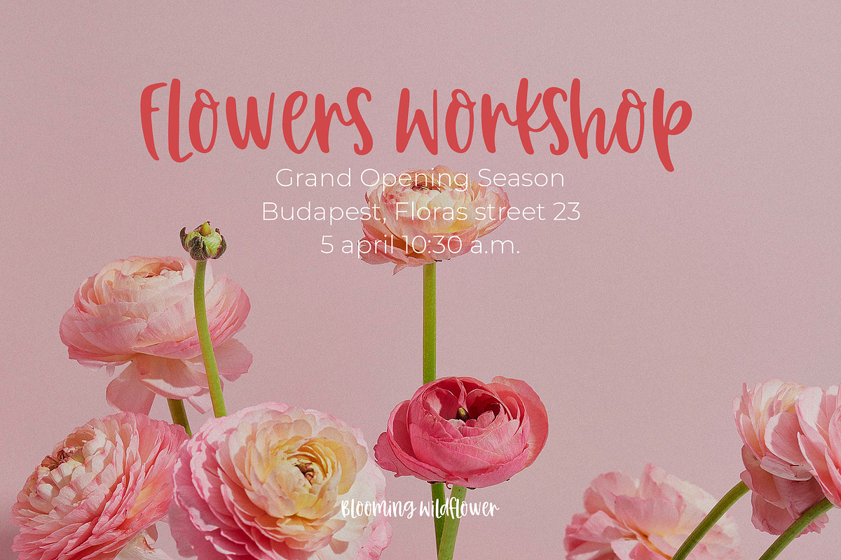 Blooming wildflower cute font, a Handwritten Font by BilberryCreates (Photo 4 of 12)