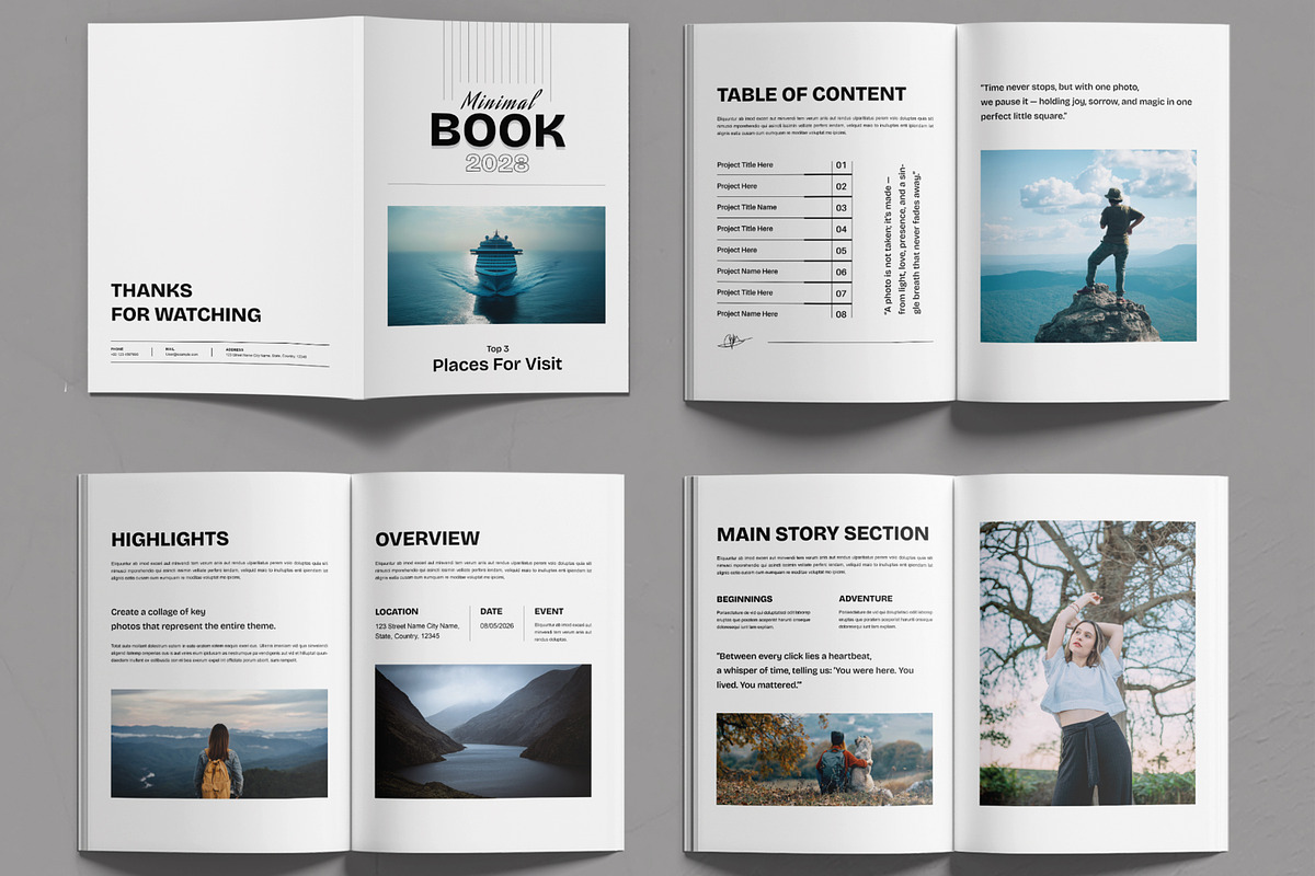 Minimal PhotoBook Layout