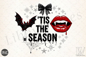 Tis' the season Coquette Halloween P, an Illustration by Libby Wishes