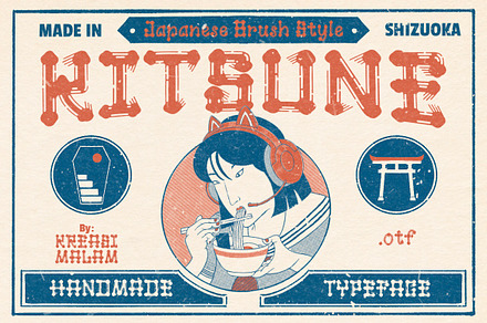 Kitsune Font, a Font by Kreasi Malam