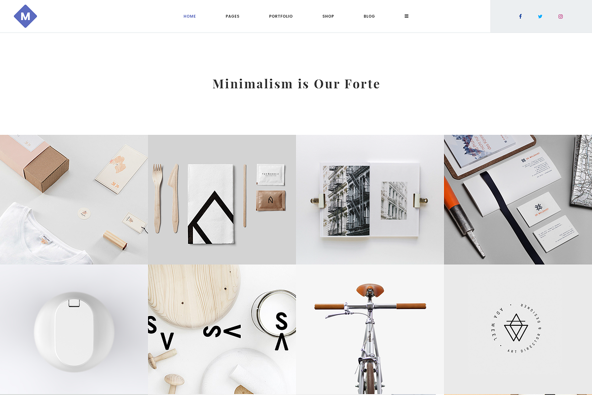 M - Minimal PSD Portfolio Template, a Landing Page Template by bigpsfan's SHOP (Photo 9 of 24)