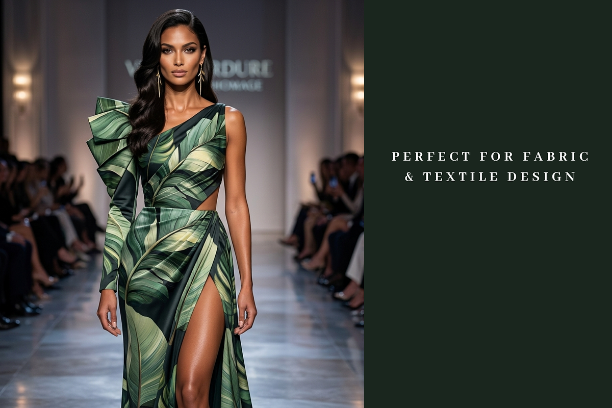 Editable Banana Leaf Pattern, a Pattern Graphic by LUSH Studio (Photo 4 of 6)