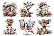 Whimsical Spring Animal Clipart, an Illustration by Daily.Designs (Thumbnail 7 of 8)