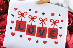 Yarn Crochet Valentine's Day LOVE, an Illustration by Black Bird Studio