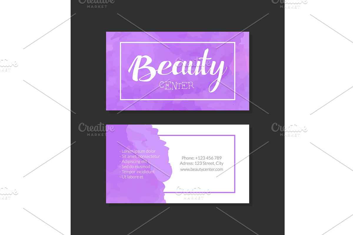 Beauty Center Business Card, an Object Illustration by TopVectors