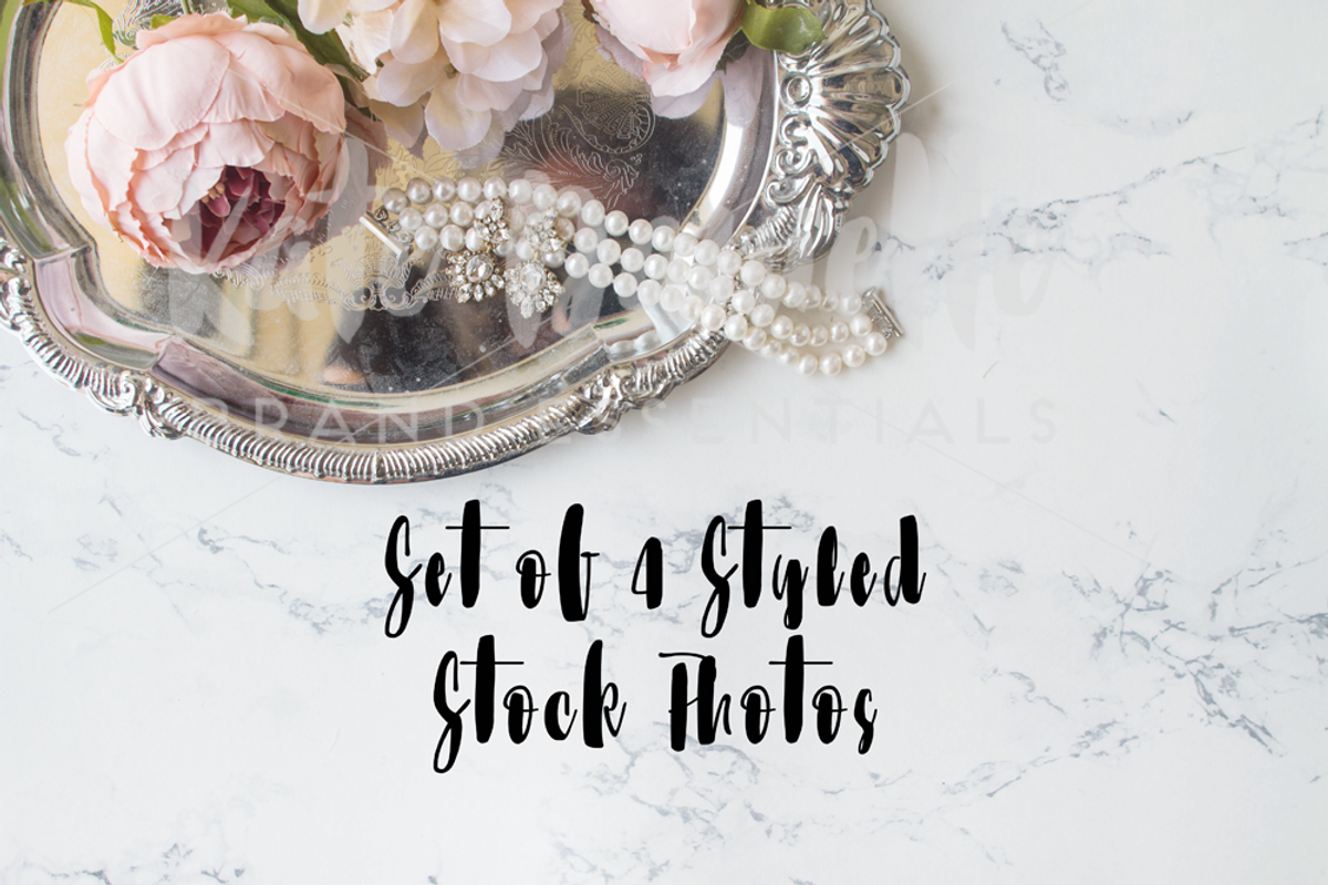 Styled Stock Marble + Flowers, a Photo by Gorgeous Graphics (Photo 3 of 4)