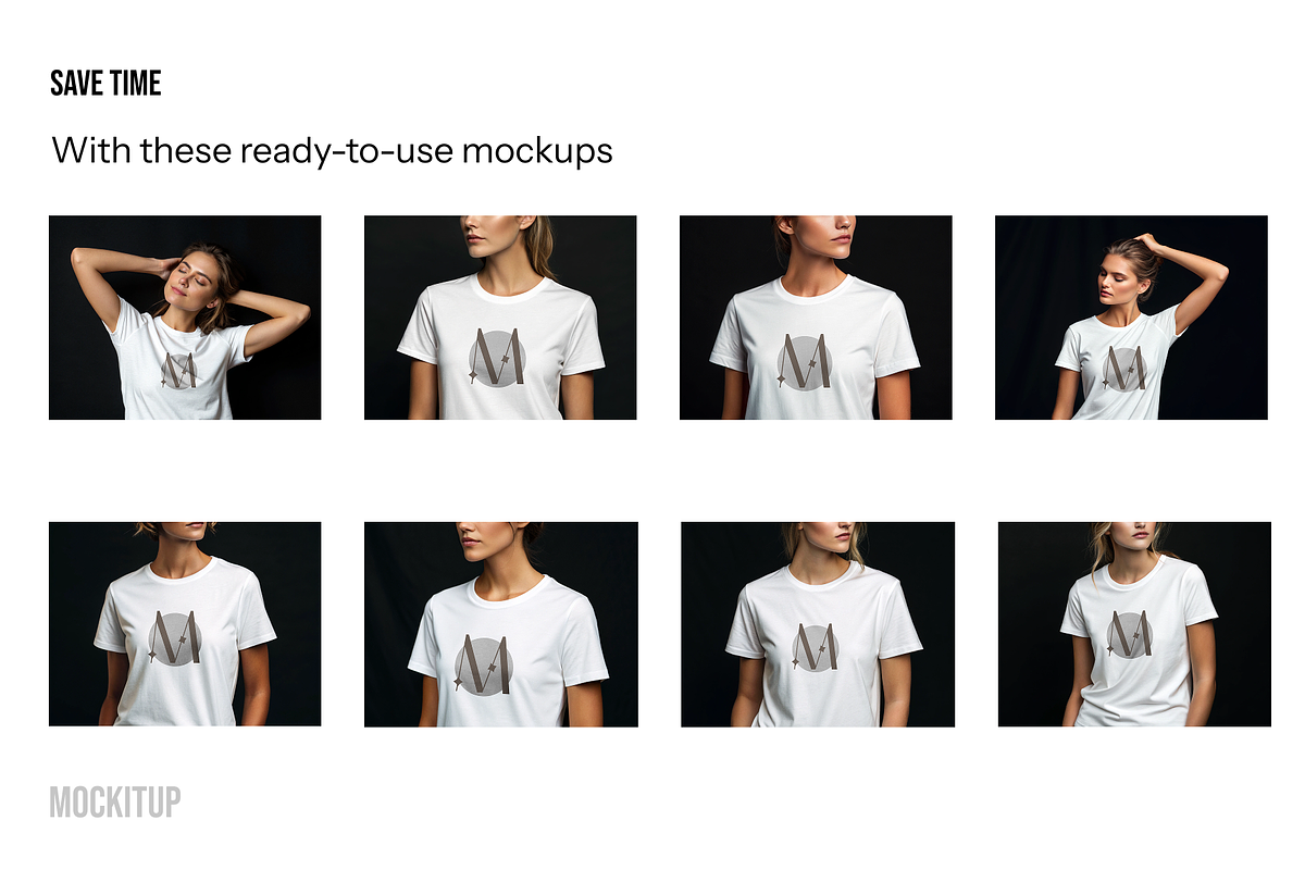 Set of 8 White Tshirt Mockups, a Shirt Mockup by Mock It Up (Photo 7 of 7)