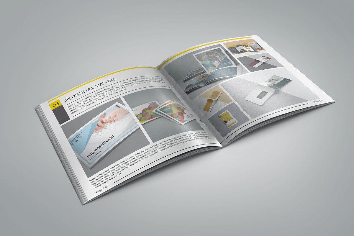 Square Portfolio Brochure, a Brochure Template by Template Shop (Photo 5 of 10)
