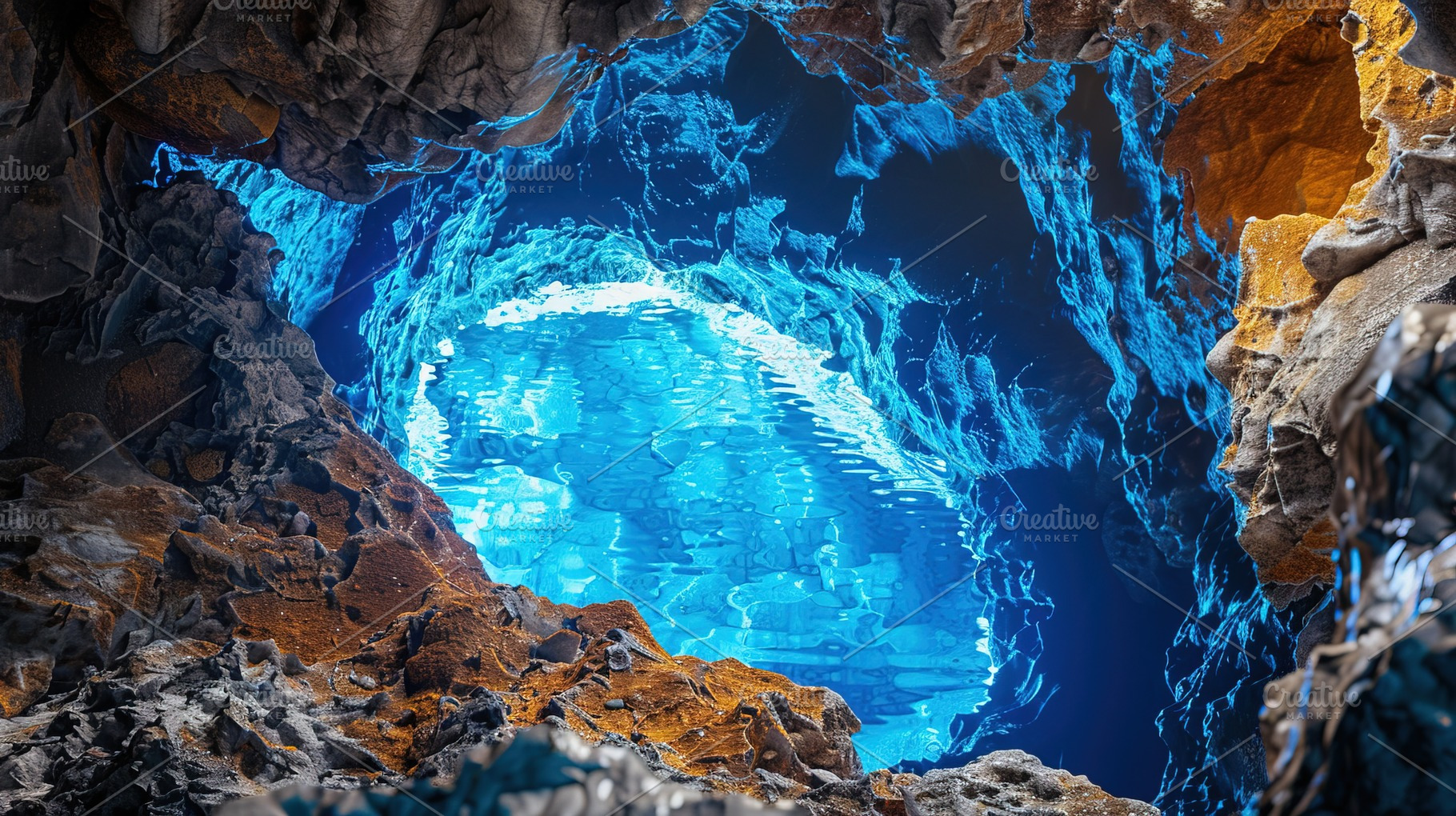 Crystal Blue Underground Cave, a Nature Photo by Ales Munt