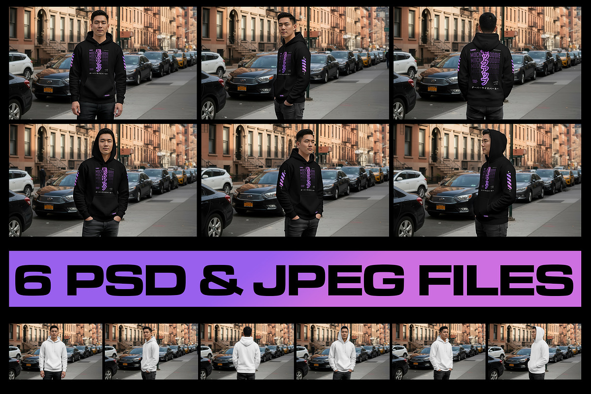 Streetwear Hoodie Mockup Asian Man, a Hoody Mockup by Grow Design Craft Studio (Photo 7 of 7)