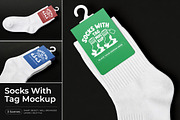 Socks With Tag Mockup, a Product Mockup by Pitchlook.Studio (Thumbnail 1 of 4)