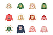 Christmas Ugly Sweater Clipart PNG, an Illustration by SinaCreation (Thumbnail 2 of 7)