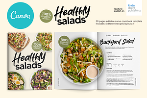 Canva Salads US Letter CookBook