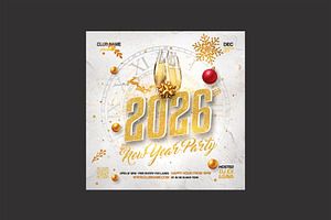 New Year Party Flyer, a Flyer Template by DSGraphicDesign