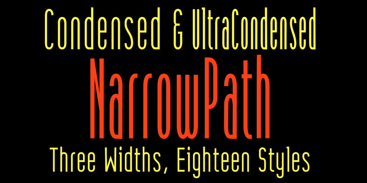 NarrowPath, a Sans Serif Font by Ingrimayne Type (Photo 1 of 8)