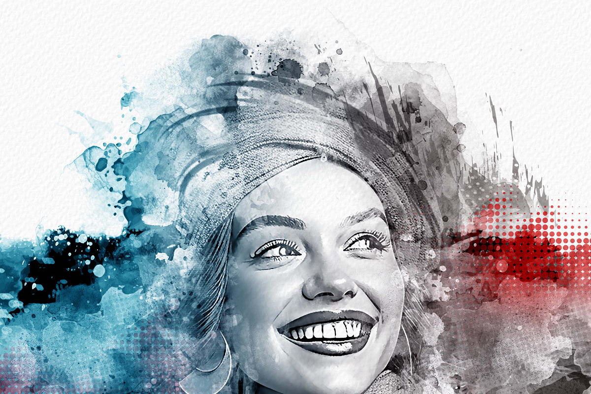 Mixed Media Art Watercolor Effect, an Action Add-On by MRI STUDIO (Photo 15 of 17)